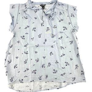 Buffalo David Bitton | Women's Blouse | Blue Floral | Size Small